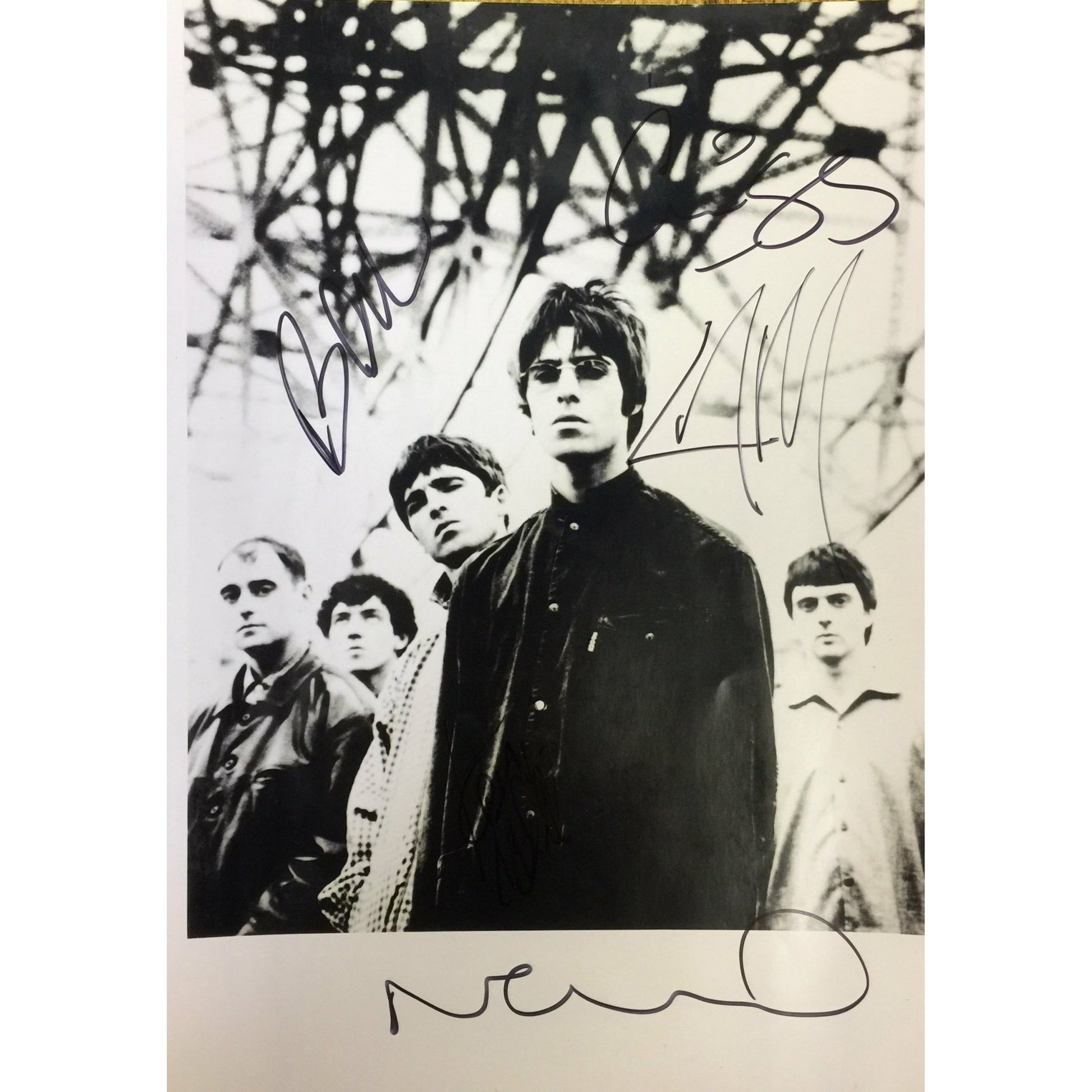 Oasis first line up autographed promotional photograph - The Memorabilia Club